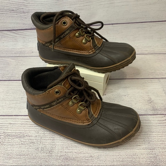 Sperry Other - Sperry Bowline Storm Boot Brown Big Kids Size 1M Water Resistant Lace-Up